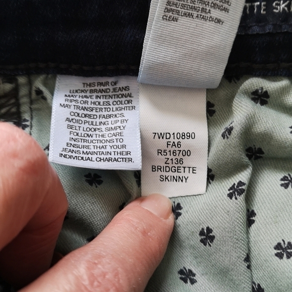 Lucky Brand | High-Rise Bridgette Dark Blue Skinny Jeans 4/27 - Picture 10 of 10